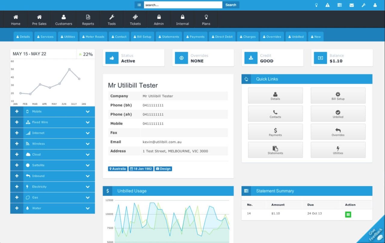 Utilities billing software Utilities billing platform