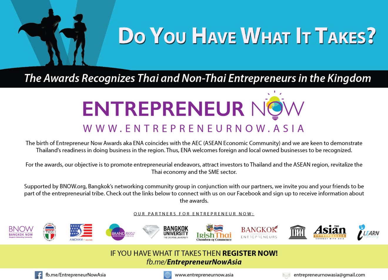 Judges ready and excited for Thailand’s first Entrepreneur Now Awards 2015