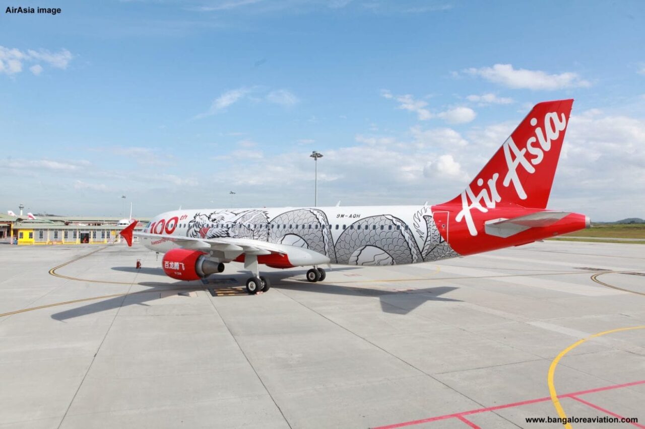 AirAsia 100th Airbus A320 9M AQH Dragon Livery