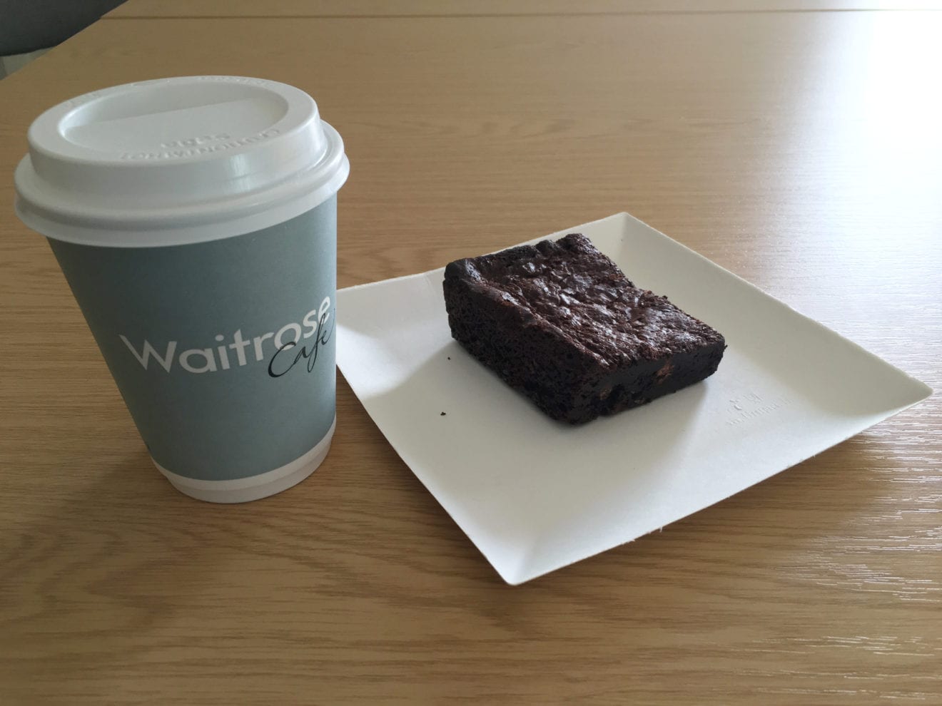 Waitrose caf&eacute; replaces China cups and plates with paper crockery