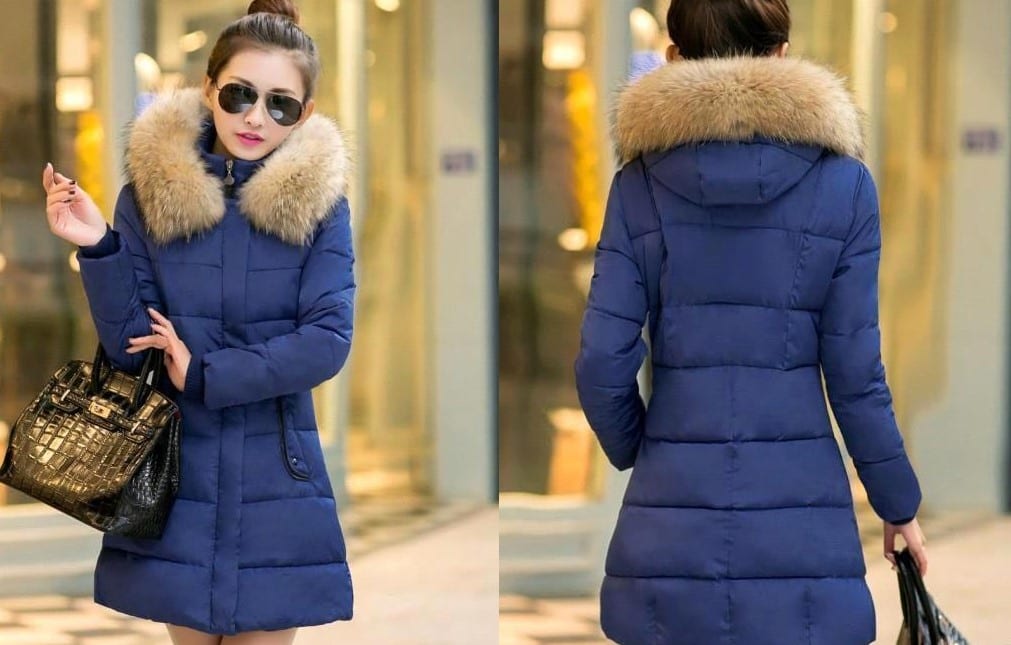 2016 faux fur hood autumn winter jacket women 1