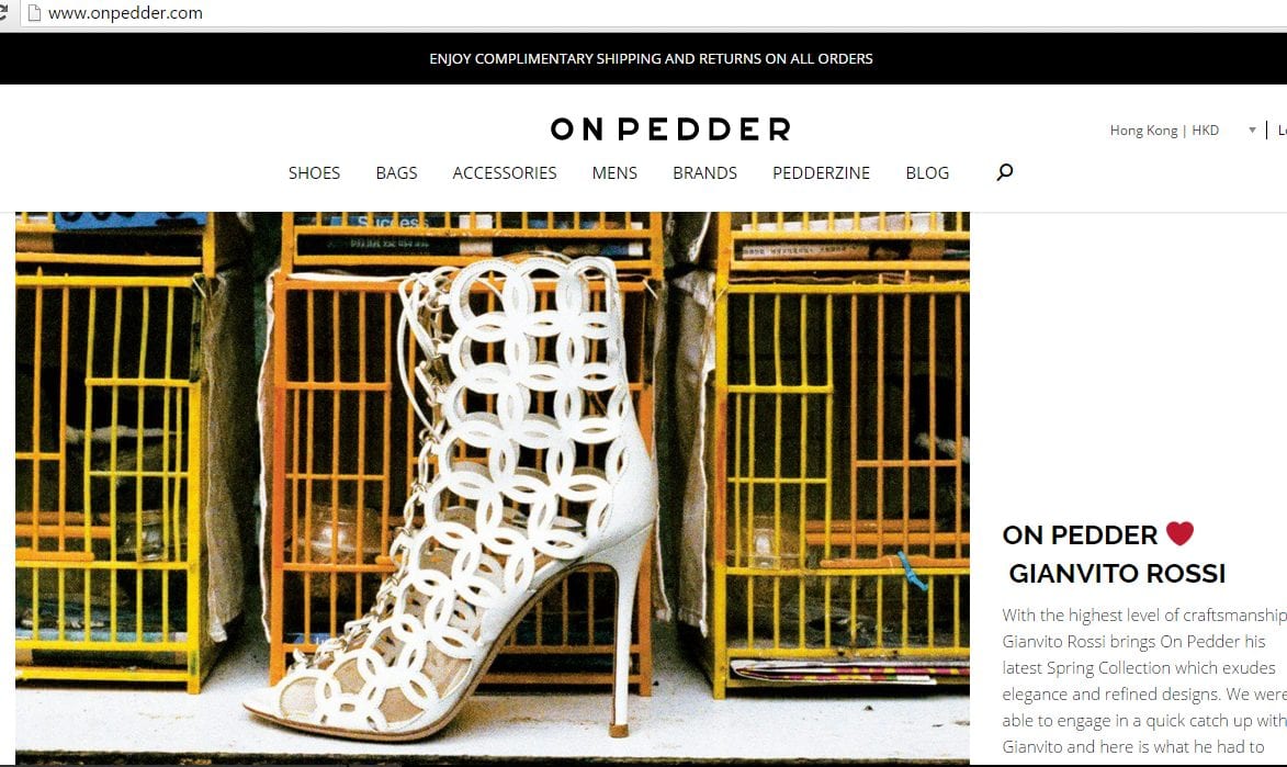 On Pedder takes first step into eCommerce