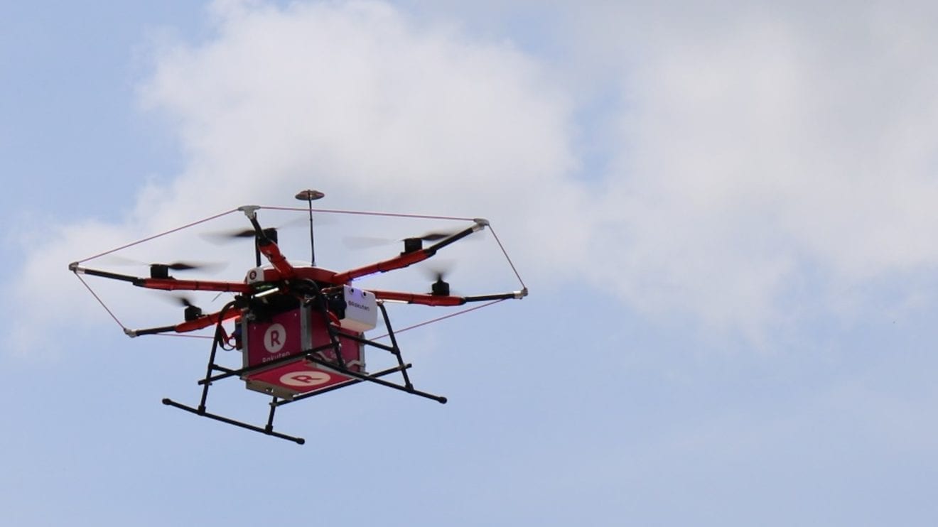 Rakuten drones to deliver from May 9