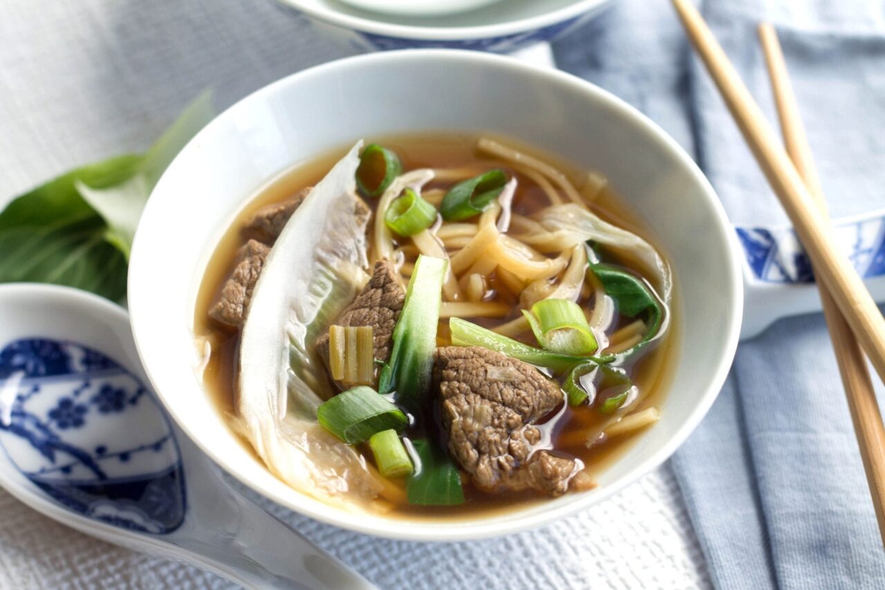Chinese beef noodle food