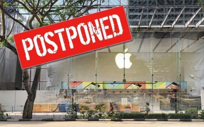 Opening of Singapore first Apple Store gets pushed back indefinitely