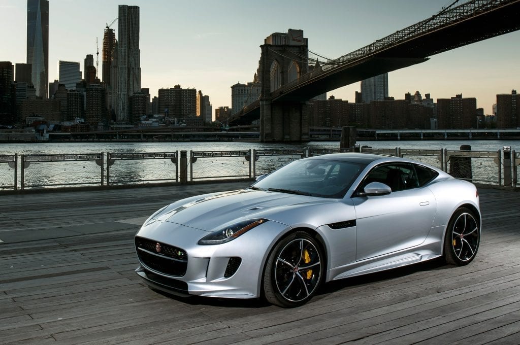 2016 Jaguar F Type AWD R Coupe front three quarter 02