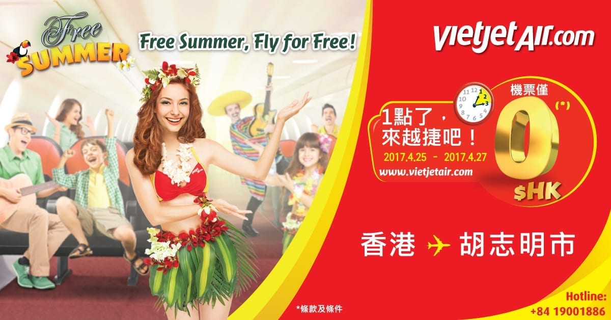 Vietjet offers millions of promotional tickets for “Free Summer, Fly for FREE”