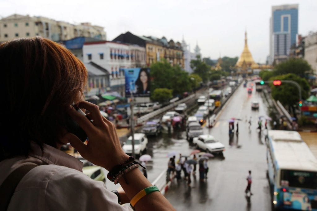 myanmar sule phone economy mobile telecom bloom