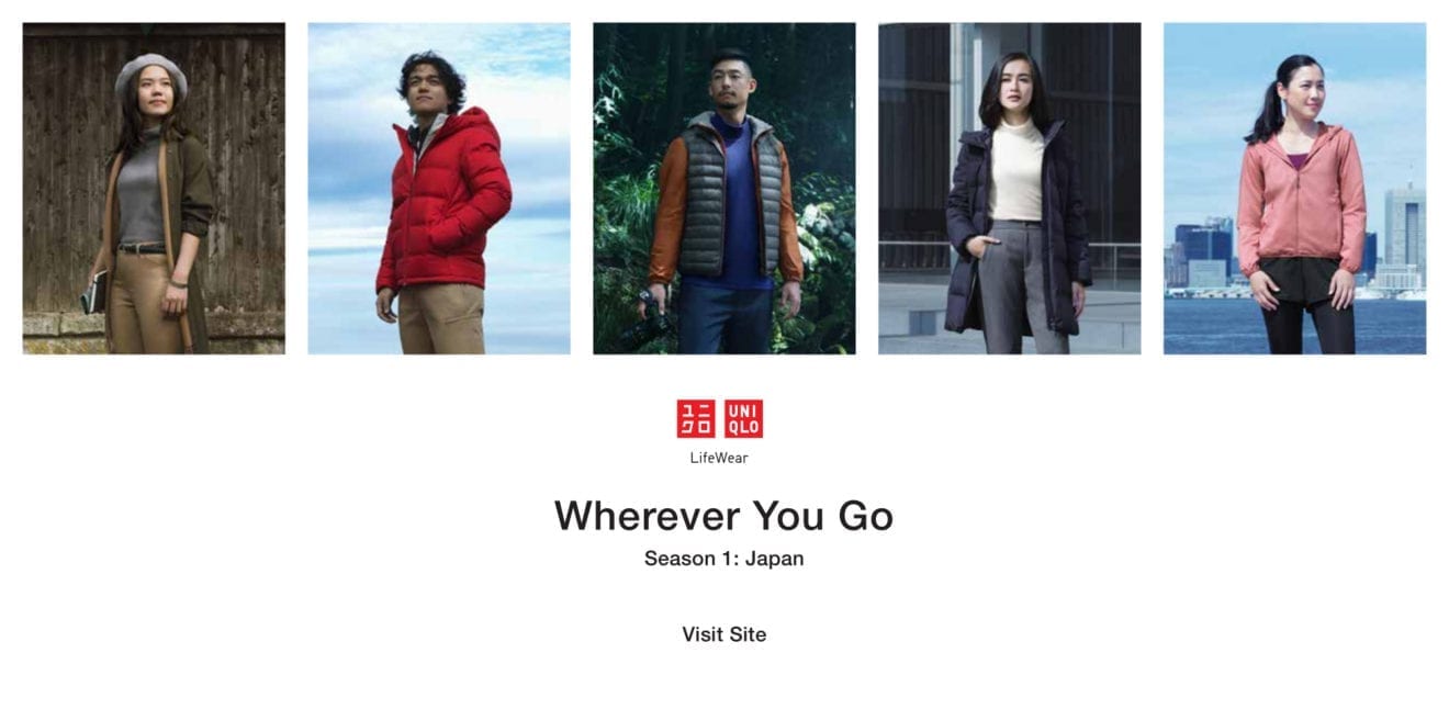 Travel focus in Uniqlo’s Wherever You Go campaign