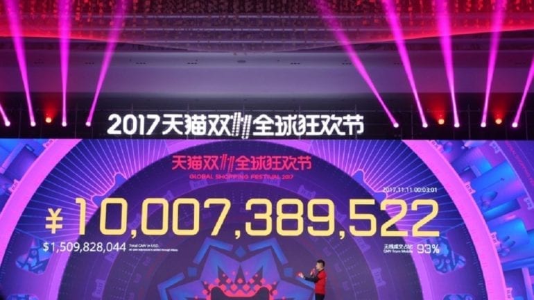 Alibaba’s Singles Day Sales Hit 10 Billion in one hour 1 1