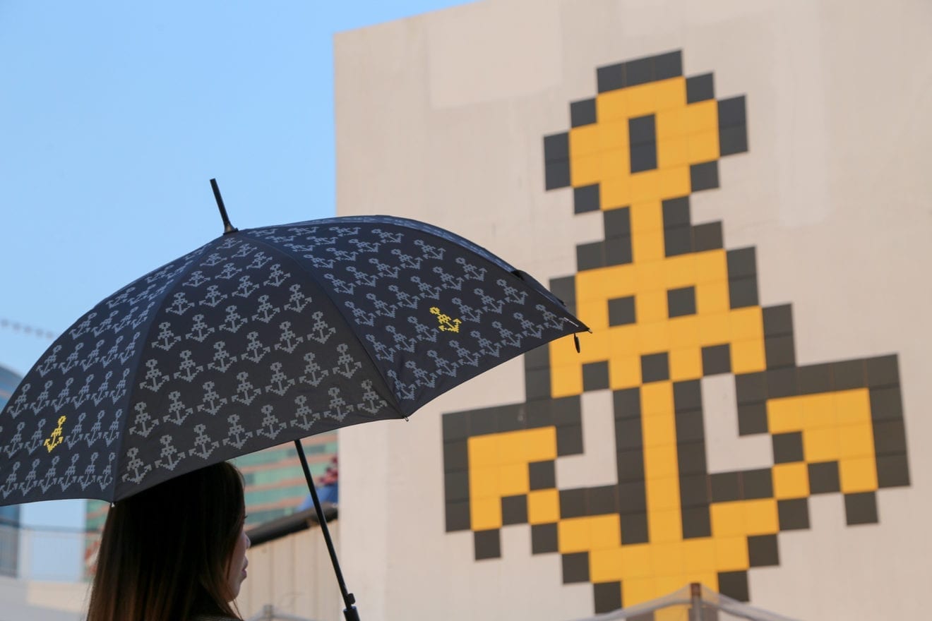 “Invader” First-ever Collaboration with Shopping Mall for Charity Project