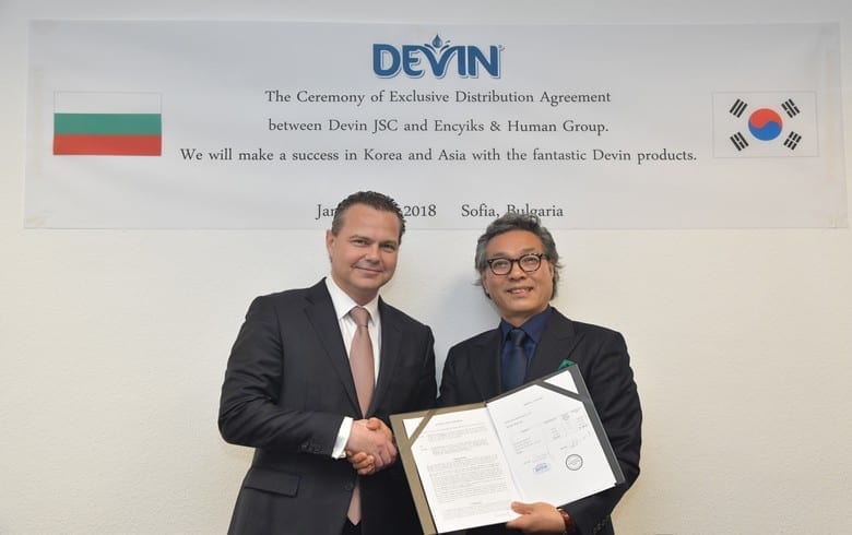Bulgarian water bottler Devin signs distribution deal with South Korean co
