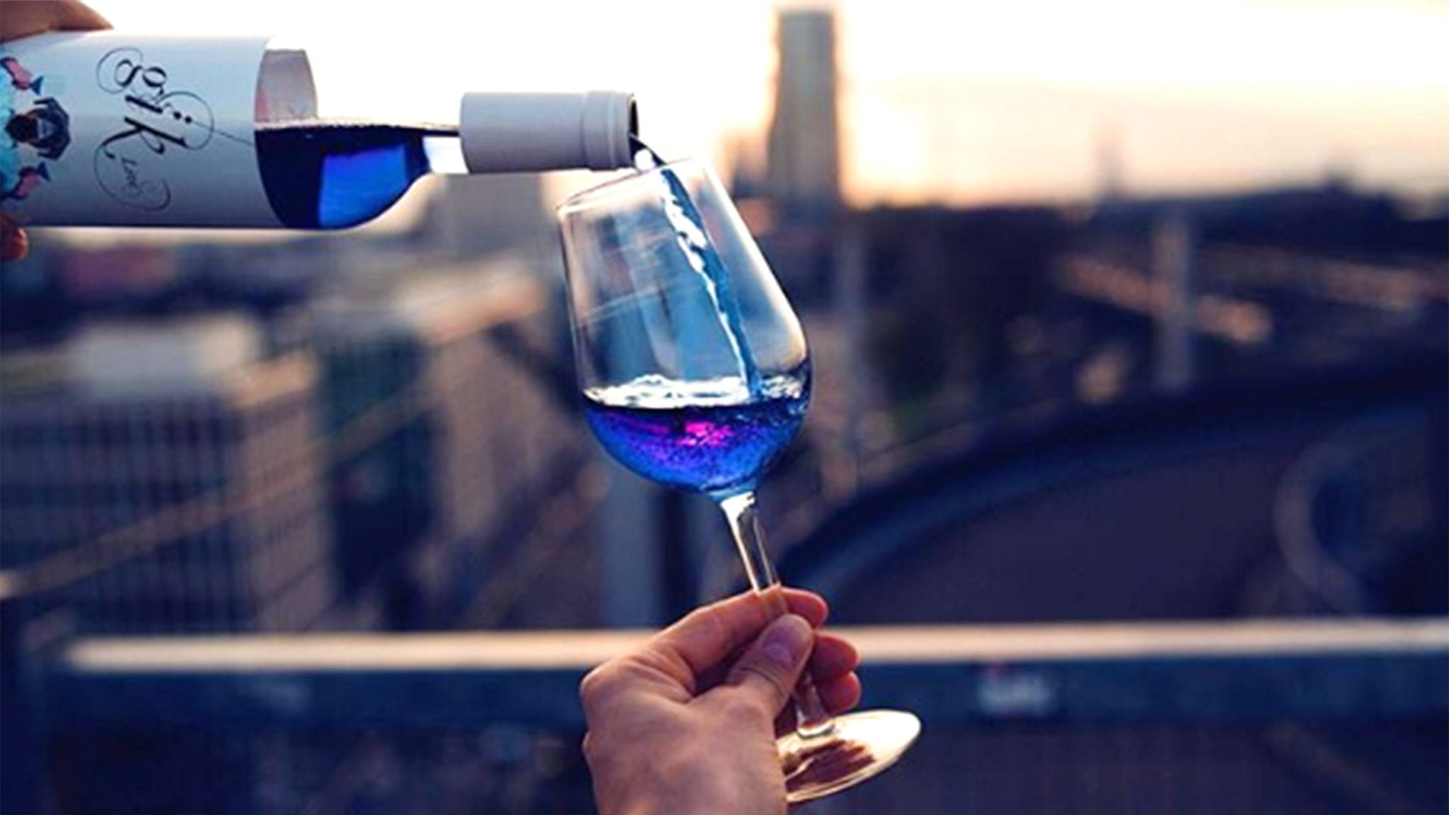 Sip on the world’s first blue wine at a blue-themed cafe in Clementi