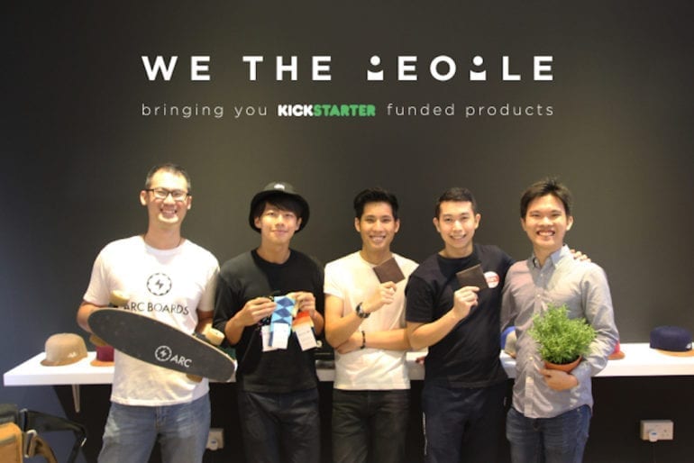 Products funded on Kickstarter sold in a store in Singapore