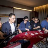 Guests trying their luck in the gaming room