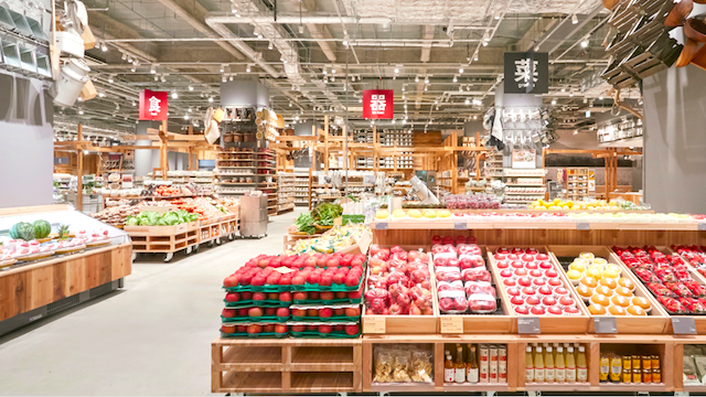Muji fresh store Osaka fruits