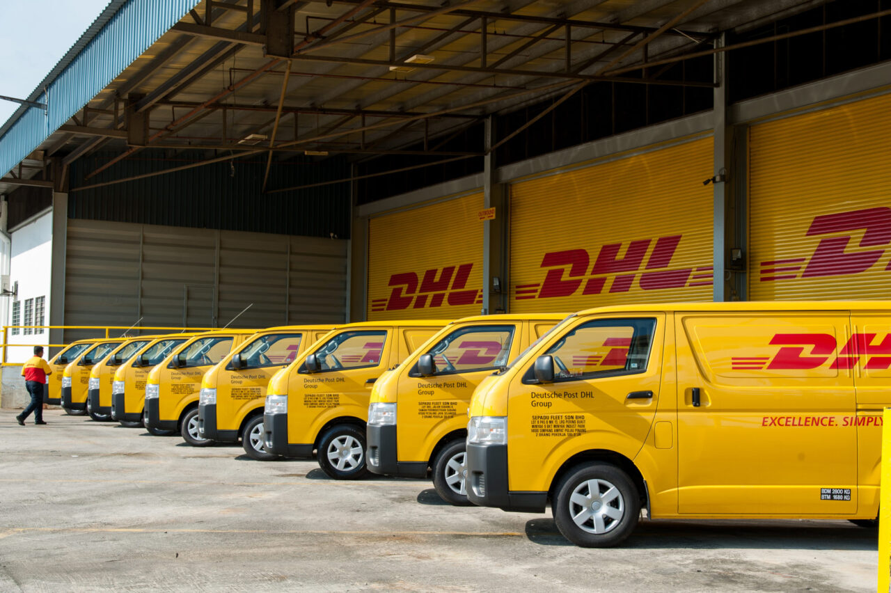 DHL trucks