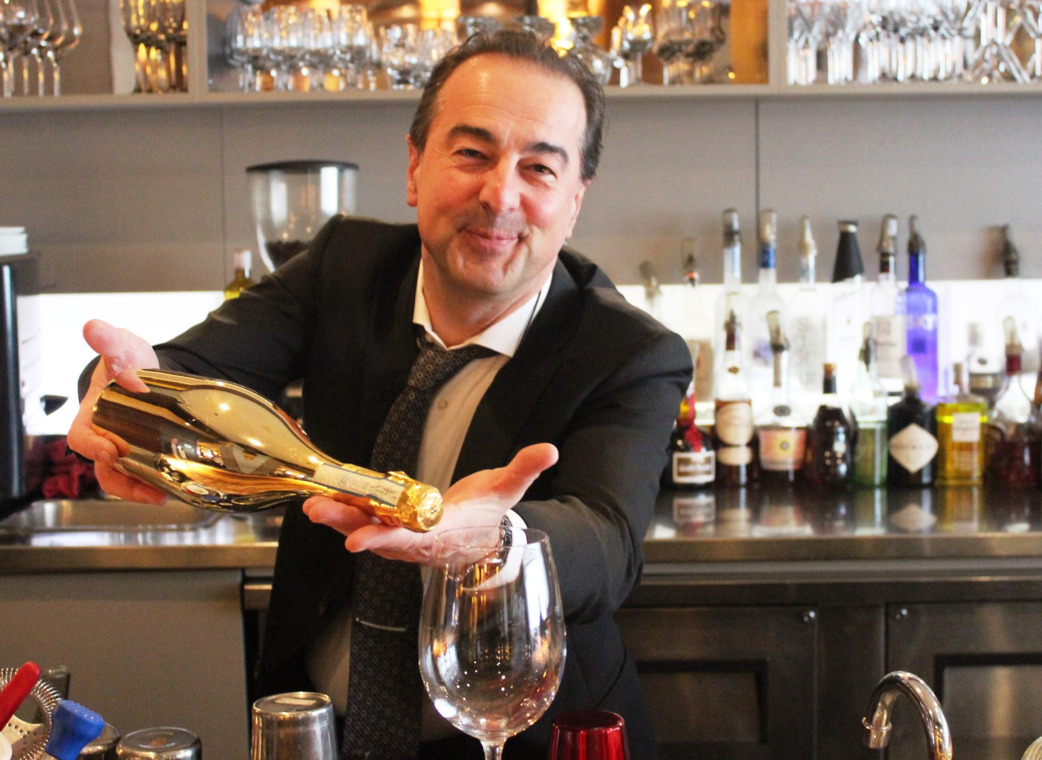 Bottega Lounge opening in Seoul attended by owner