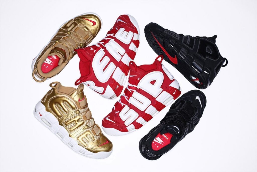 nike supreme collab history uptempo