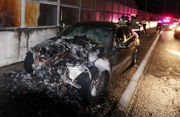 bmw on fire