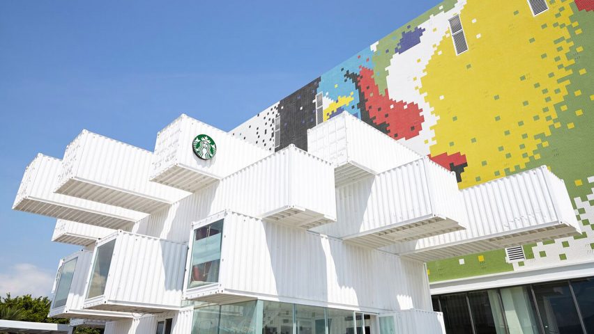 Starbucks Taiwan Recycled Shipping Containers Shop Opened