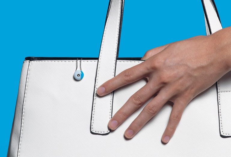 My SkinTrack UV on Bag with Hand 770x526