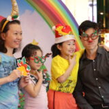 Show off your best insta pose at the Rainbow Memory Lane photobooth where you can dress up and accessorise with Christmas and unicorn props