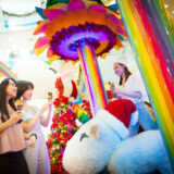 There are endless insta worthy spots such as colourful rainbow arches and romantic nooks surrounded by unicorns and Christmas trees.