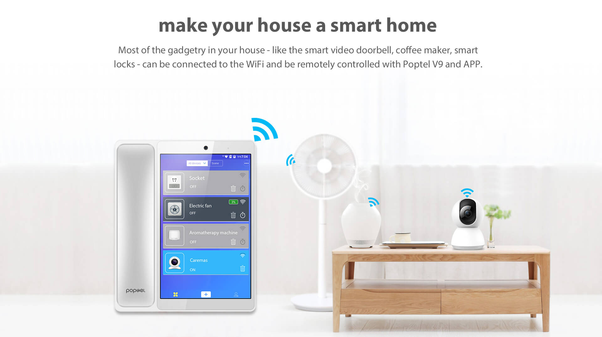 Poptel V9, the largest videophone with Android