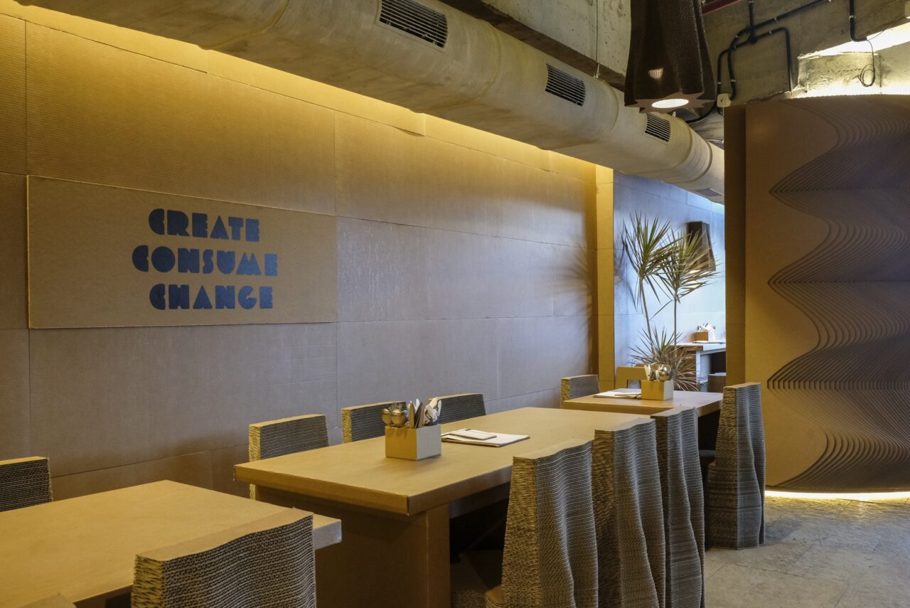 Cardboard cafe