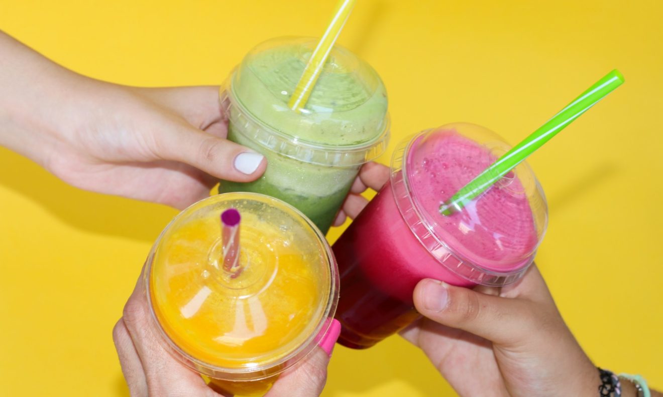 Juice bar makes appealing bioplastic cups from orange peels