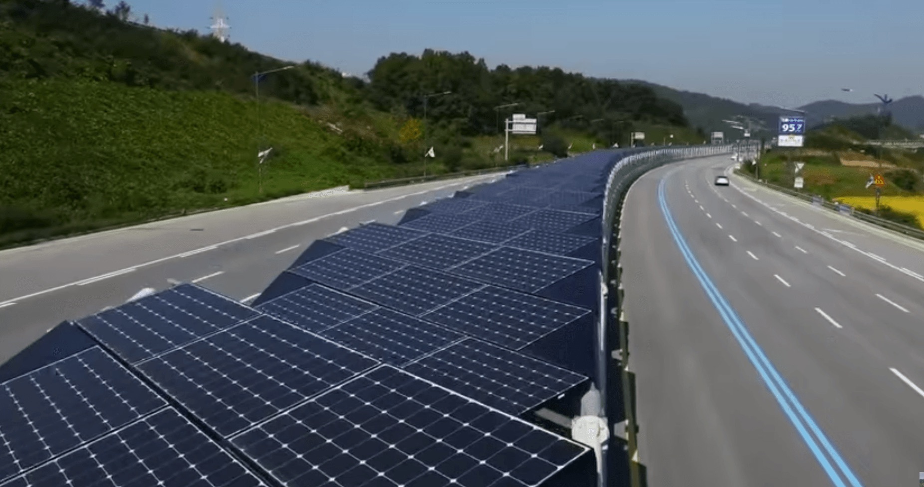 South Korea Gets New Solar Panel Covered Bike Lane