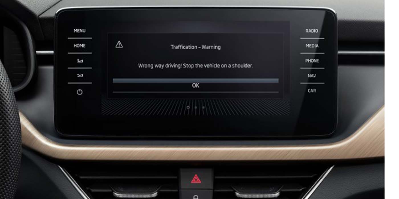 Bosch’s Wrong-Way Skoda Vehicles Will Come With Wrong-Way Warning System