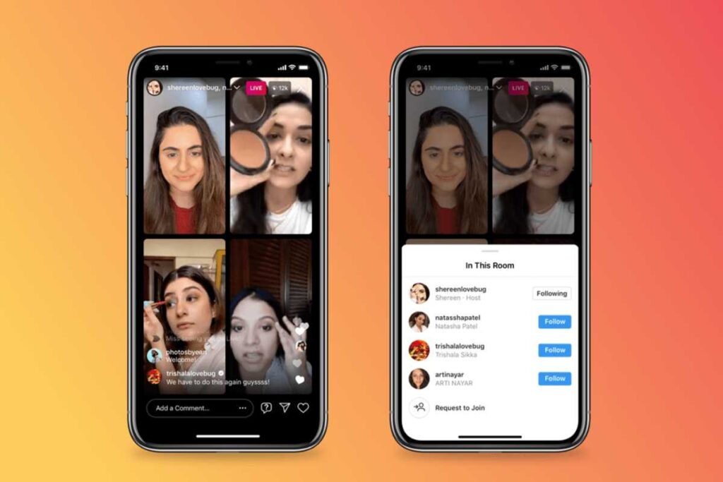 instagram live rooms broadcast