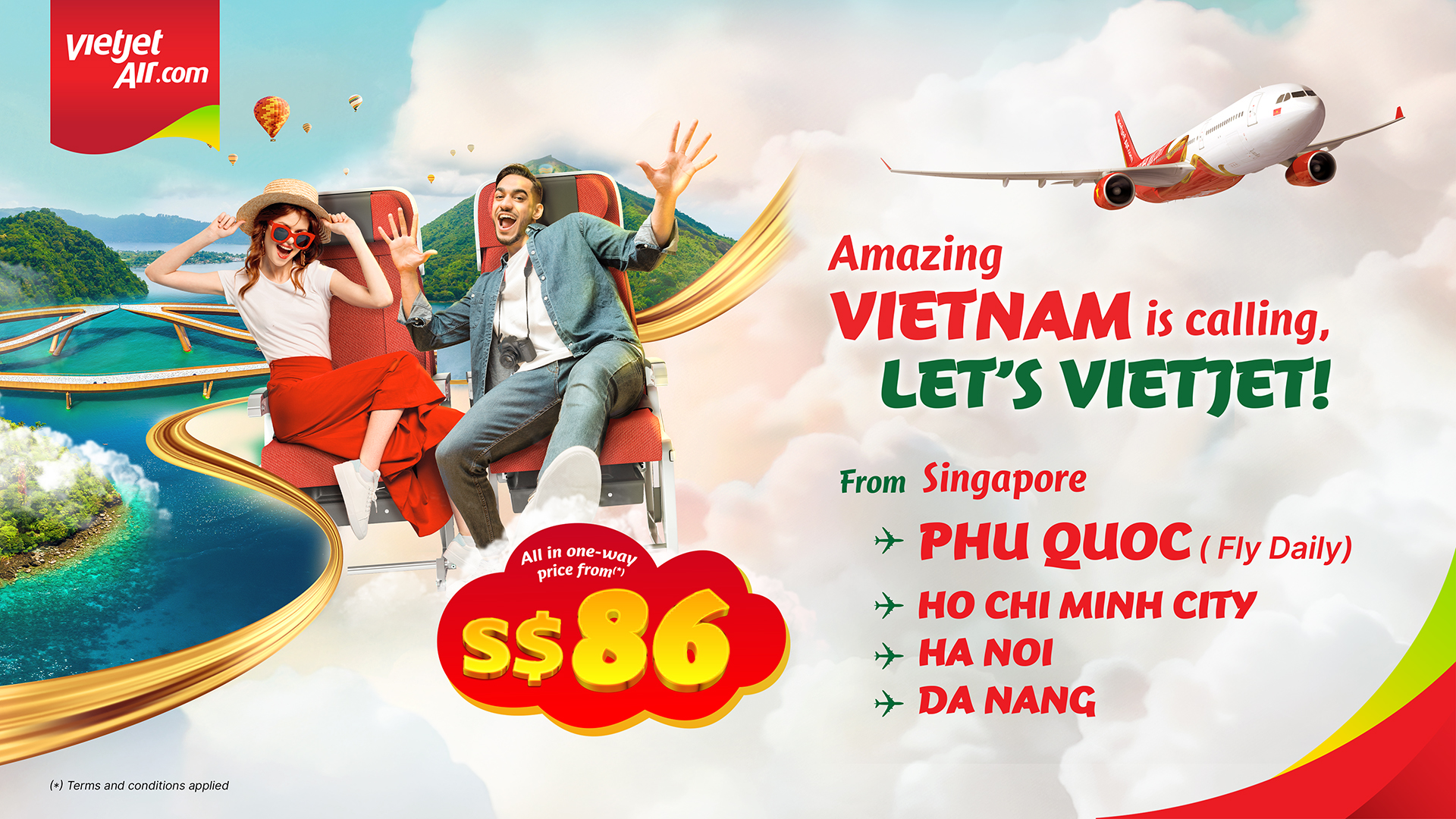 Vietjet Expands Singapore–Vietnam Services with More Daily Flights and All-Inclusive Fares from Just SGD86